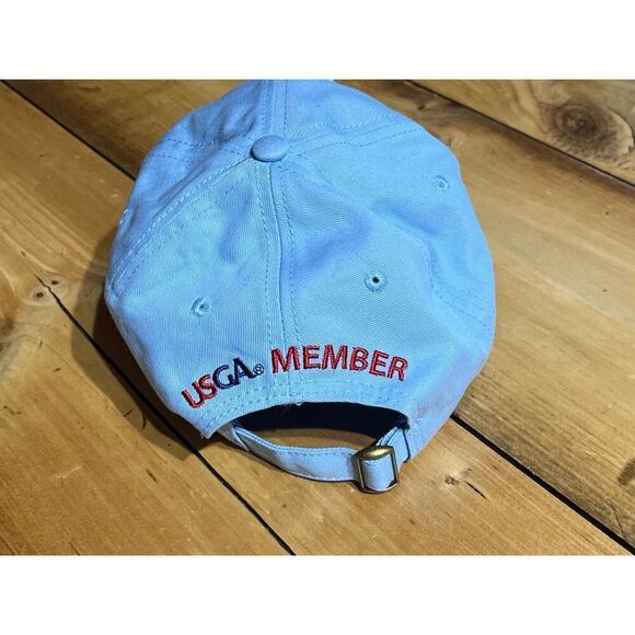 US Open Pebble Beach 2019 Hat Adjustable Light Blue USGA Member Cotton Dad Cap - Picture 3 of 7
